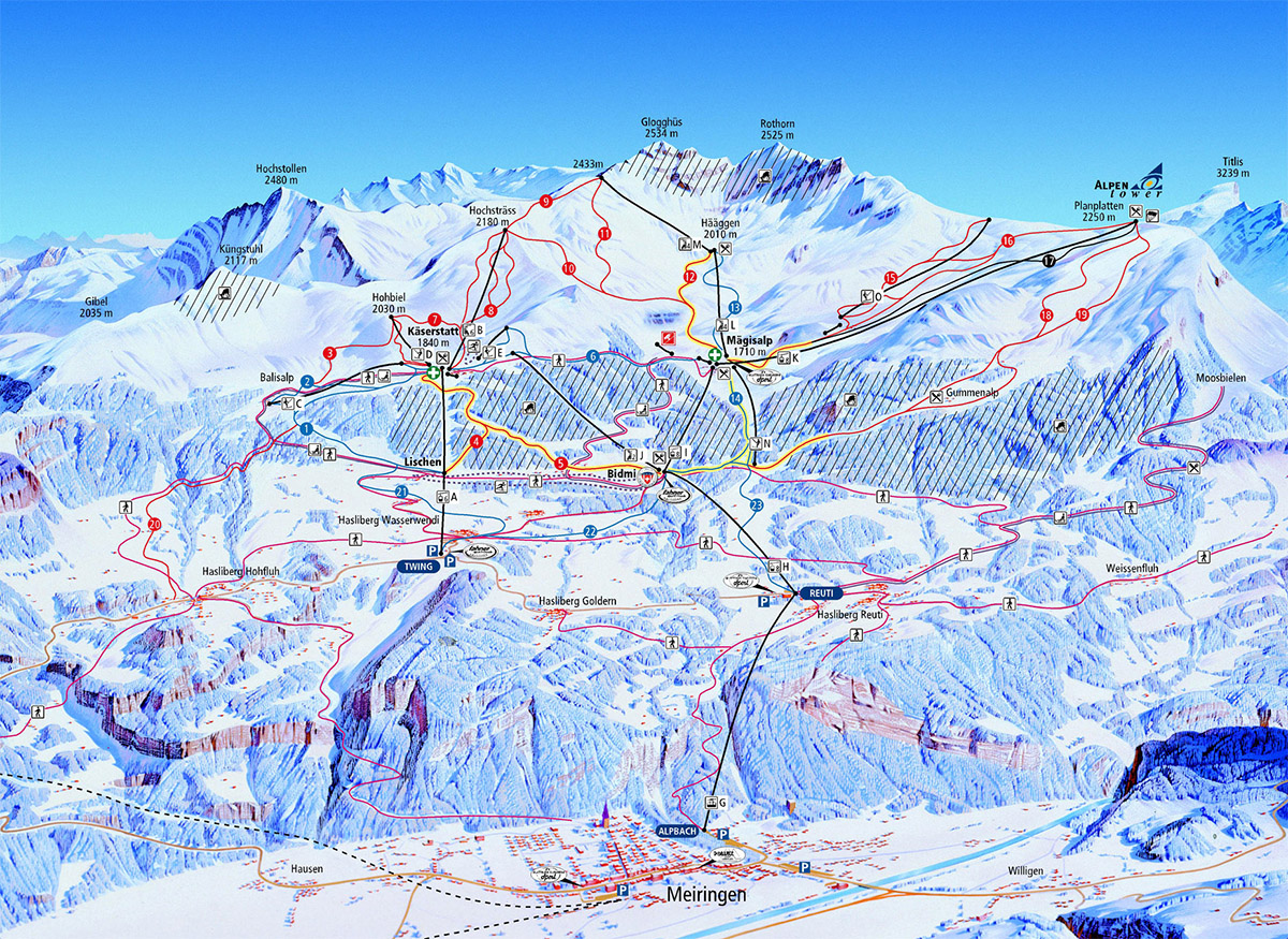 Skigebied Meiringen